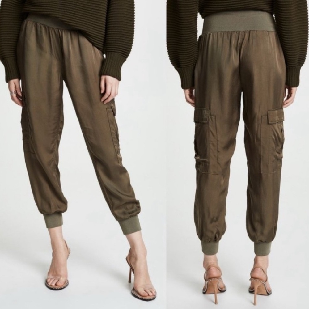 Anthropologie Cinq a Sept Tous Les Jours Giles Pants in Olive Green - Picture 2 of 13